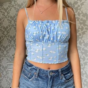 Floral Cropped Tank Top